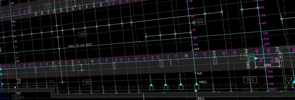 PT reinforcement slab drawing